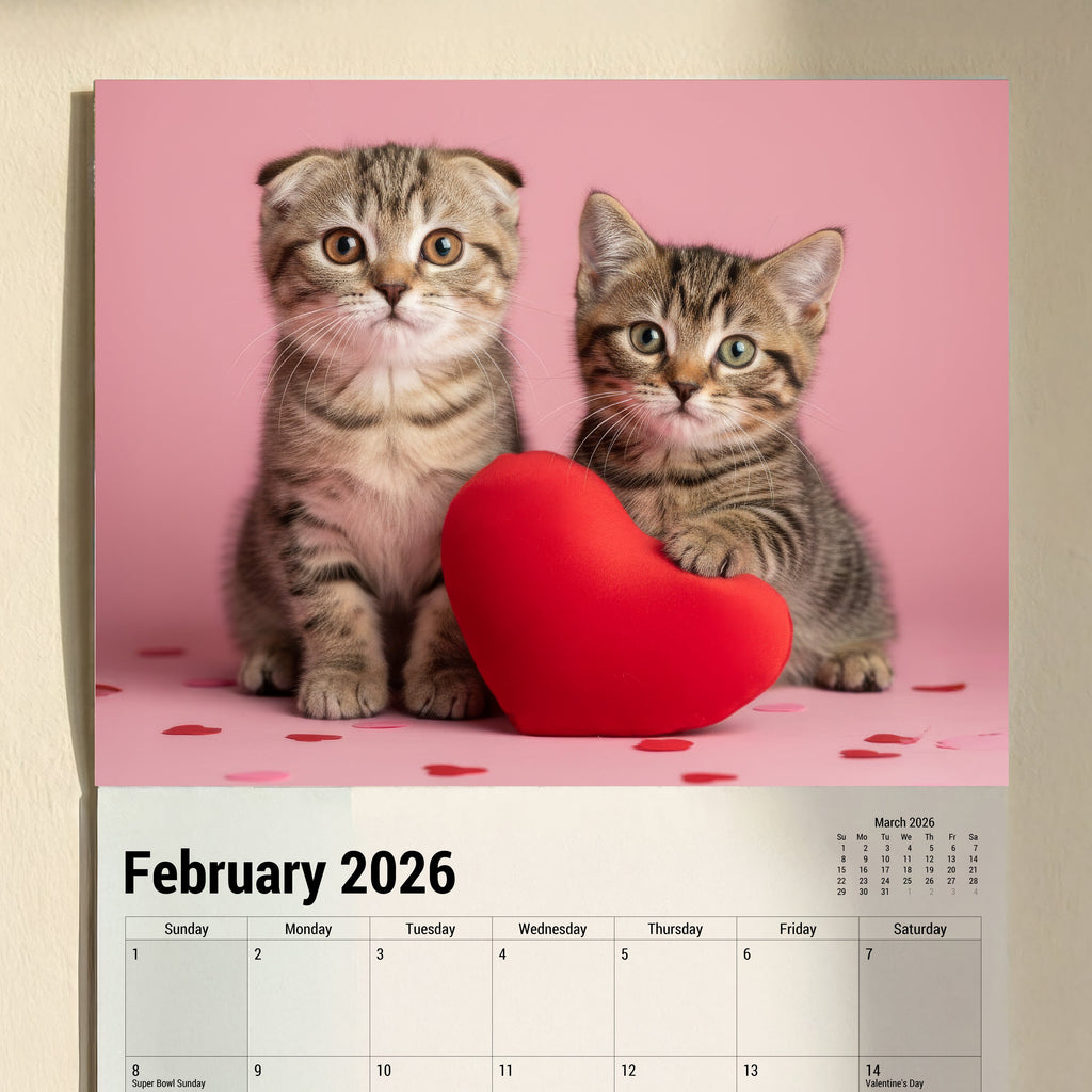Cute Kitten Calendar 2026