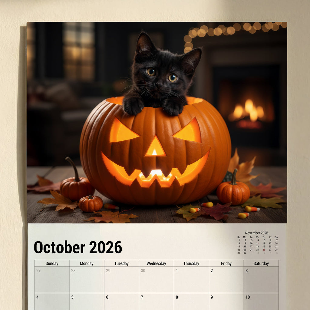 Cute Kitten Calendar 2026